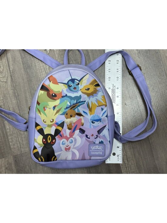 Loungefly Pokemon Eevee Eeveelutions Watercolor Mini Backpack EUC Purple